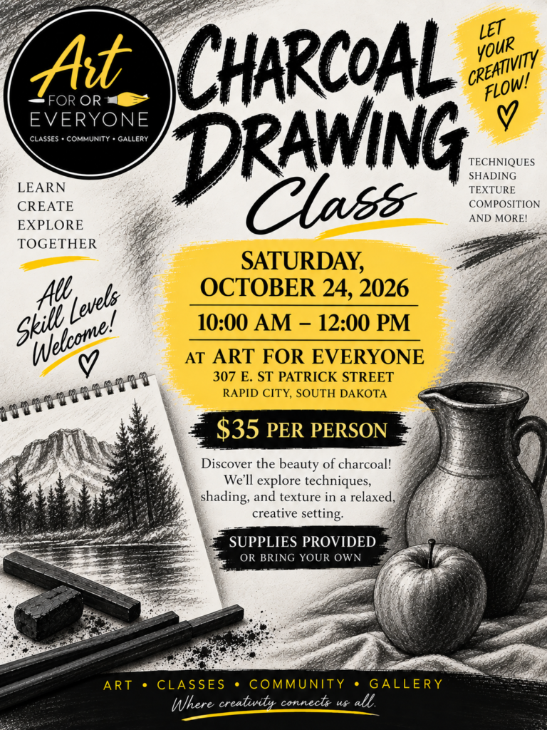 Charcoal Drawing Class Flyer