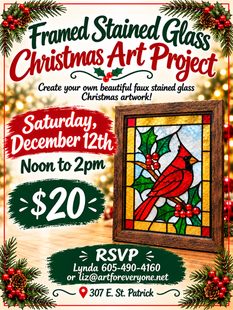 Festive Stained Glass Christmas Flyer
